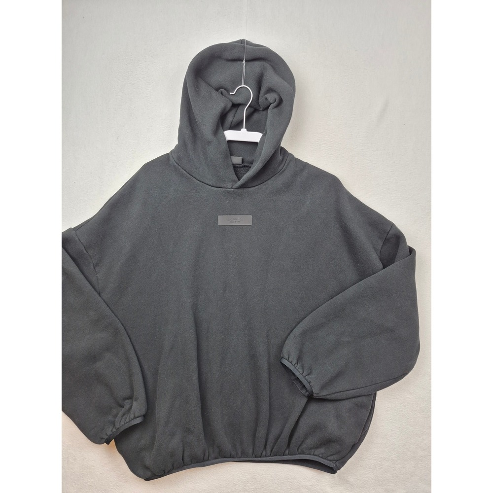 Fear of God Essentials Hoodie Mens Medium Black Pullover Sweatshirt